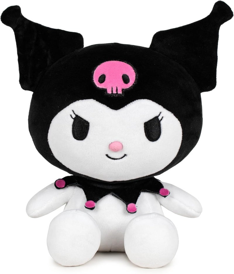 Hello Kitty لعبة قماشية صغيرة من سانريو هالو كيتي وأصدقائها كورومي (20 سم، أسود/أبيض) - Image 1